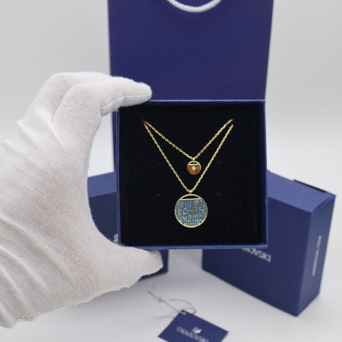 Swarovski Ginger Layered Pendant Necklace – Double Circle Design - 5273012