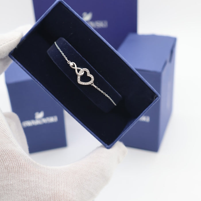 Swarovski Heart & Infinity Bracelet – Rhodium Plated - 5524421