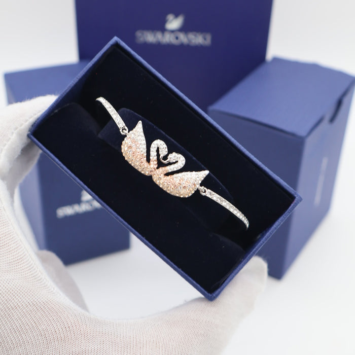 Swarovski Iconic Swan Bracelet – Rose Gold & Crystal Shine - 5256264