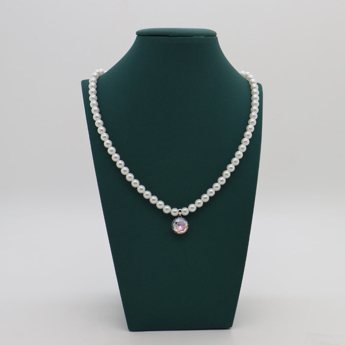 Elegant Colored Crystal Necklace By Swarovski Crystal