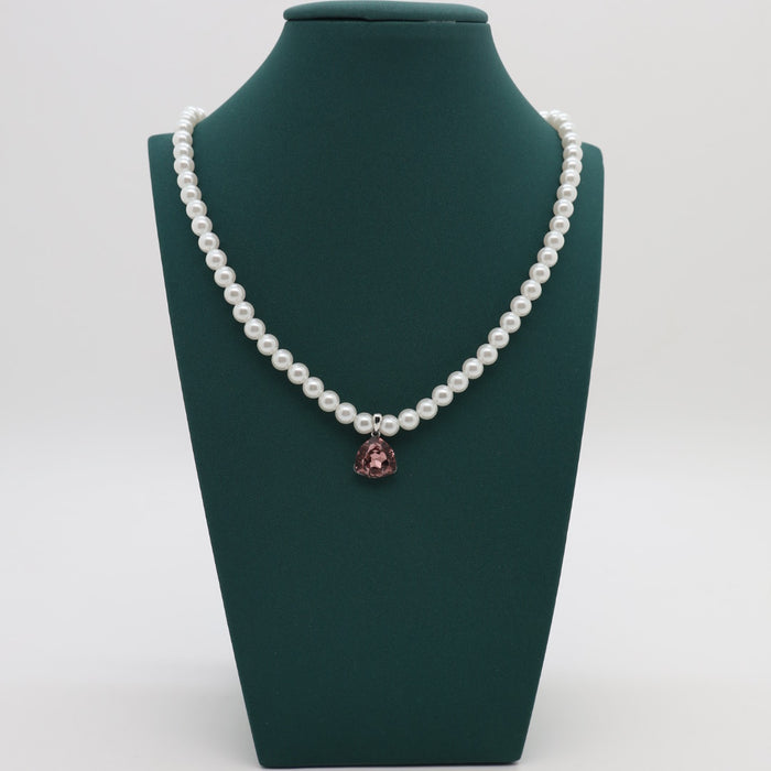 Purple Crystal Necklace By Swarovski Crystal