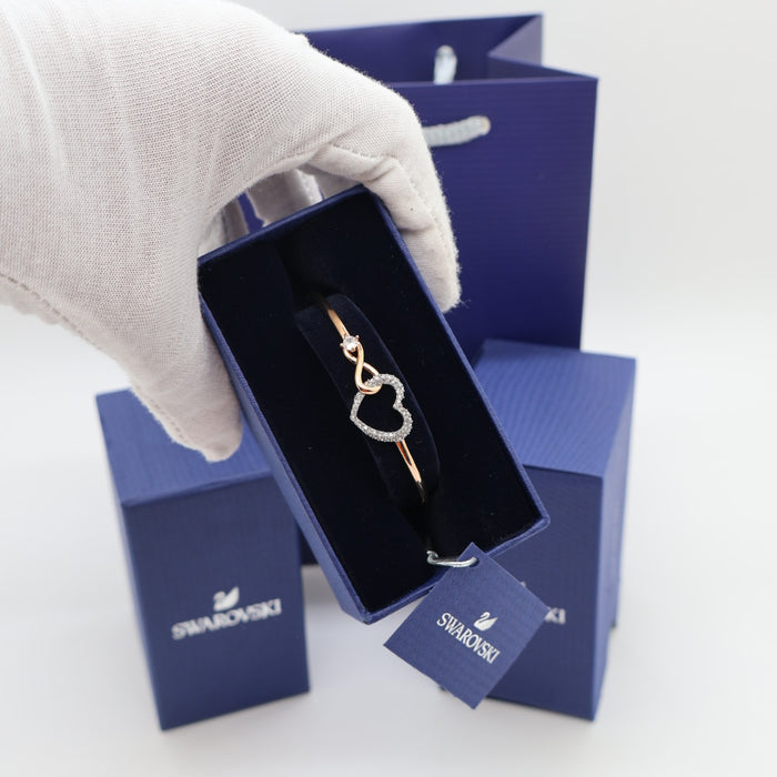 Swarovski Infinity Heart Rose Gold Bracelet - 5518869