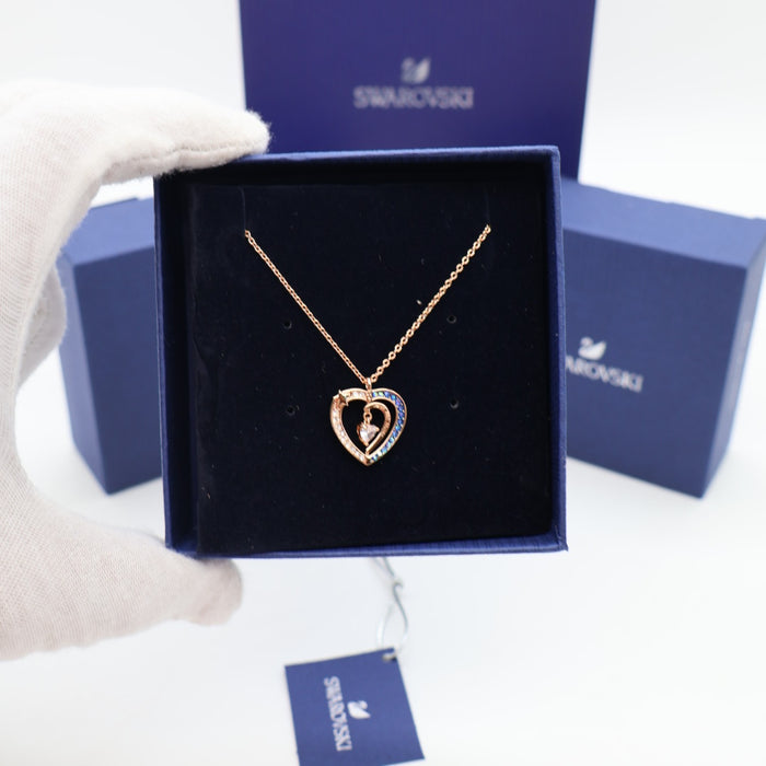 Swarovski Rose Gold-Tone Crystal Heart Pendant Necklace - 5514670