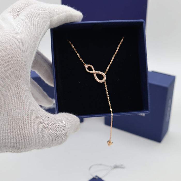 Swarovski Infinity Y-Shaped Pendant Necklace in Rose Gold - 5521346