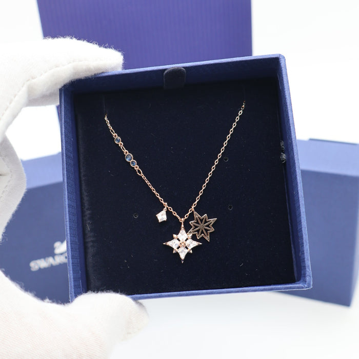 Swarovski Rose Gold Star & Crystal Pendant Necklace - 5511404