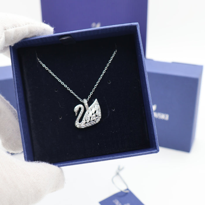 Swarovski Iconic Swan Necklace – White Crystal Pendant - 5208071