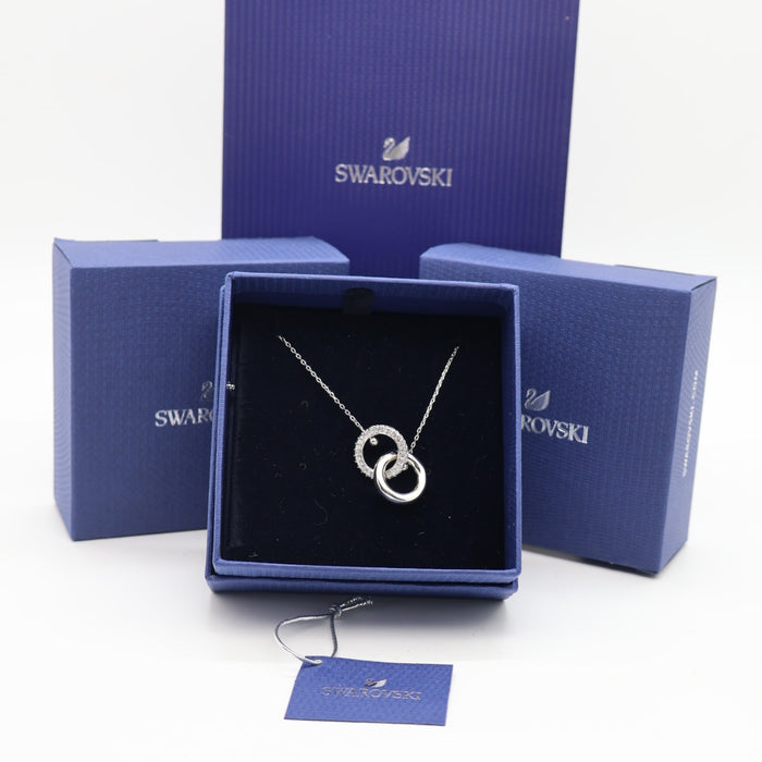 Swarovski Interlocking Circles Crystal Necklace – Rhodium Plated - 5670251