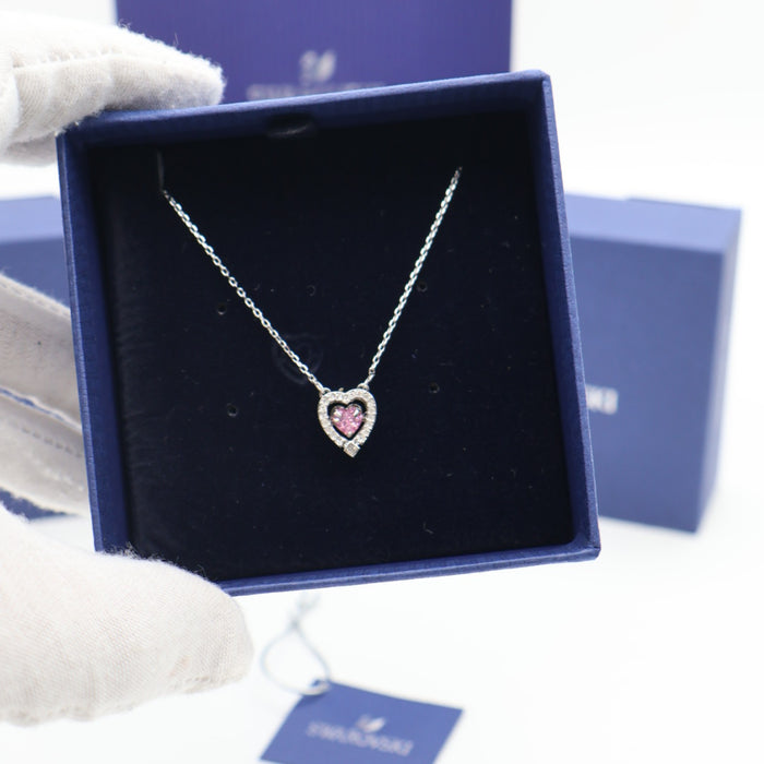 Swarovski Pink Heart Crystal Pendant Necklace - 5465284