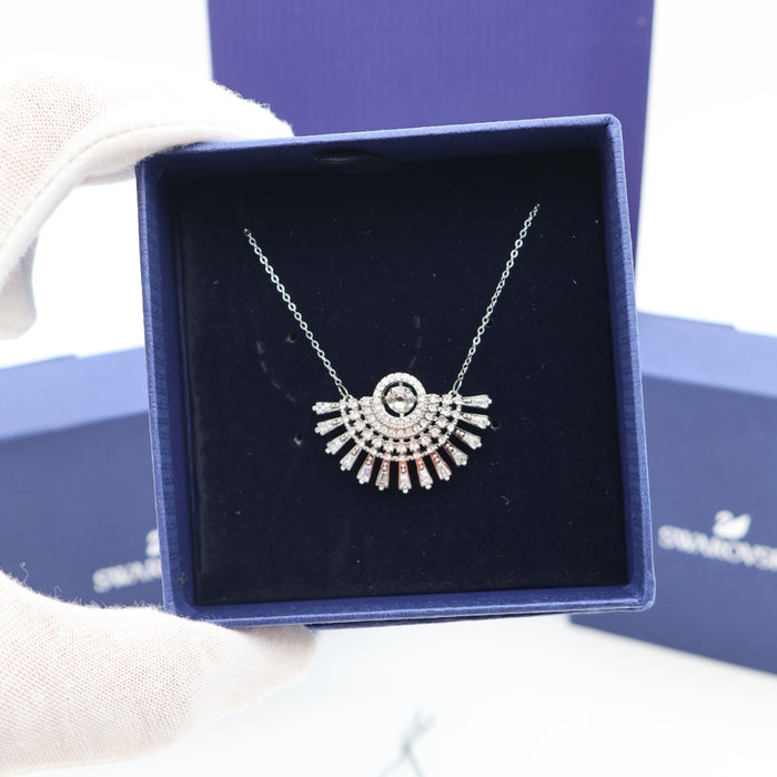 Swarovski Radiant Fan Necklace – Silver Tone - 5573694