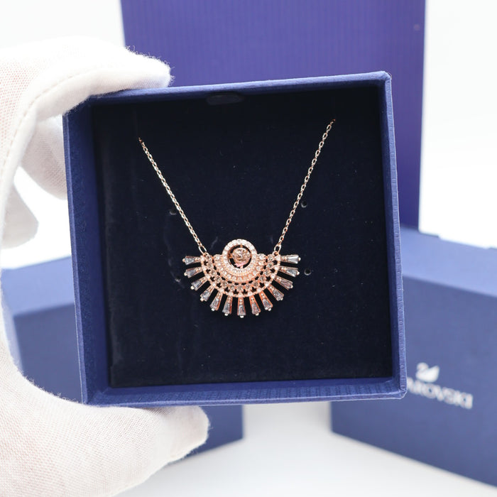 Swarovski Rose Gold Fan Necklace - 5578116