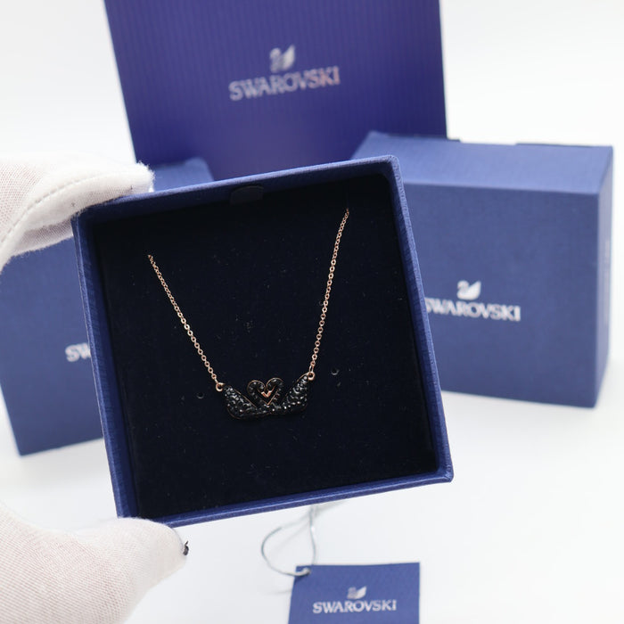 Swarovski Black Swan Heart Necklace - 5304130
