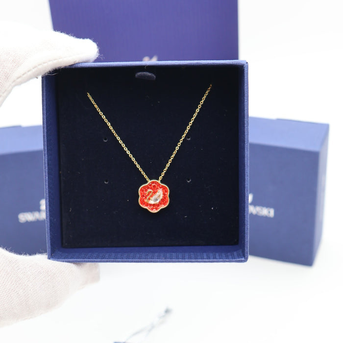 Swarovski Red Flower Pendant Necklace - 5597666