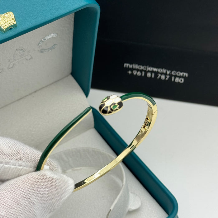 Green Serpent Snake Bangle