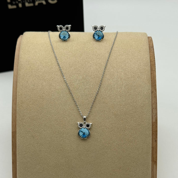 Necklace Matching Earring Set By Swarovski Crystals