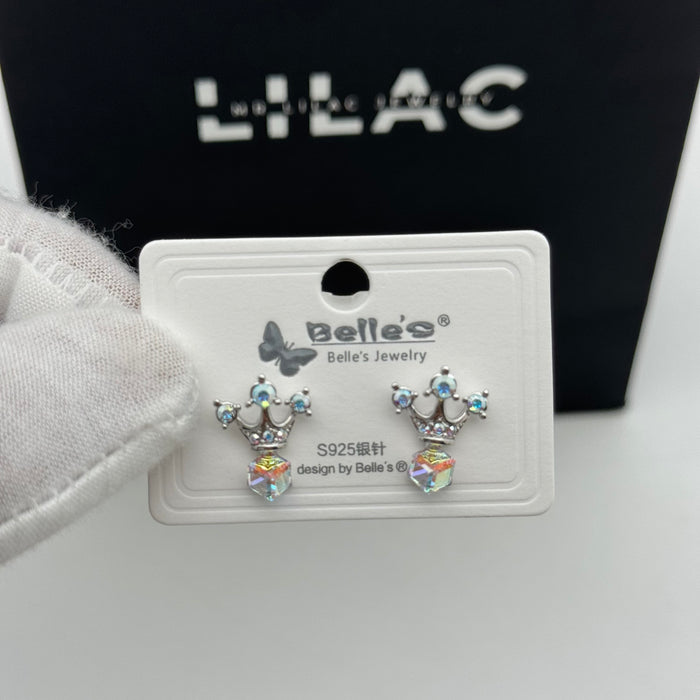Crown Earring By Swarovski Crystal