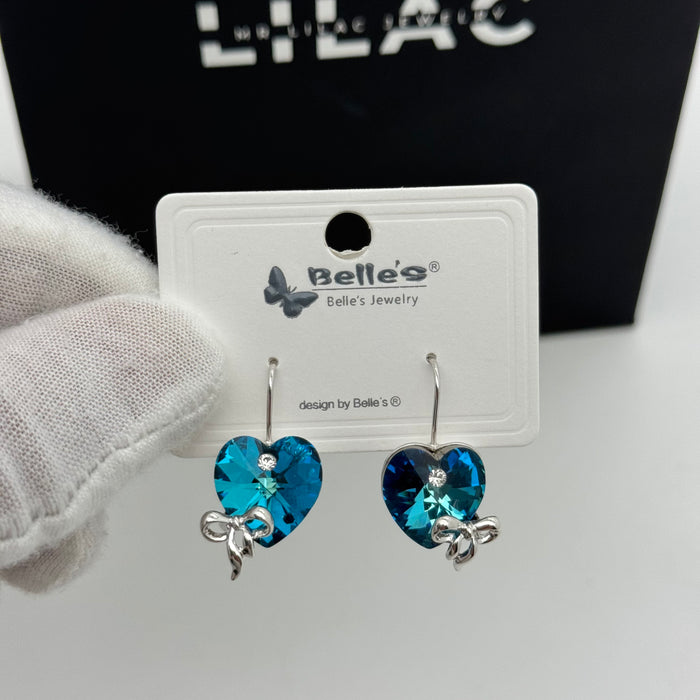Blue Crystal Earring By Swarovski Crystal