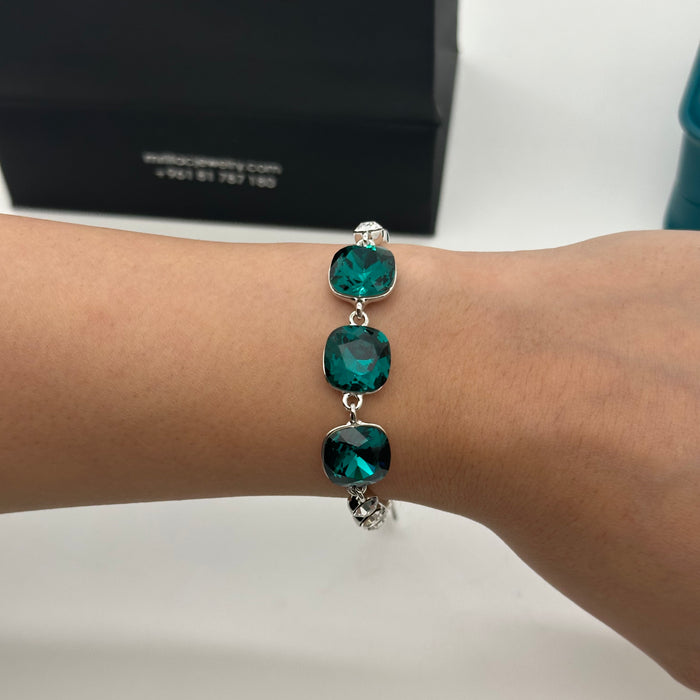 Swarovski Emerald Radiance Cushion Bracelet