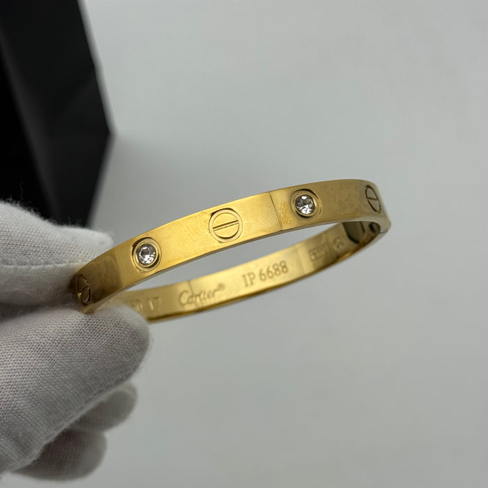 Cartier Love Large Bangle With Crystal Accents