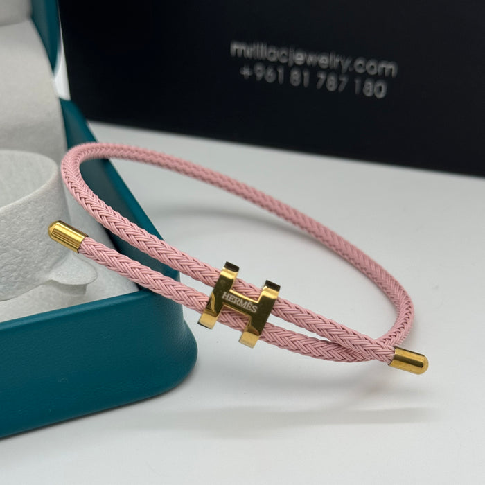 Hermes Hapi Double Tour Leather Bracelet