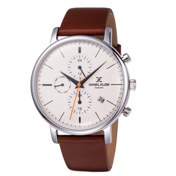 Daniel Klein Men's Brown Leather Watch
