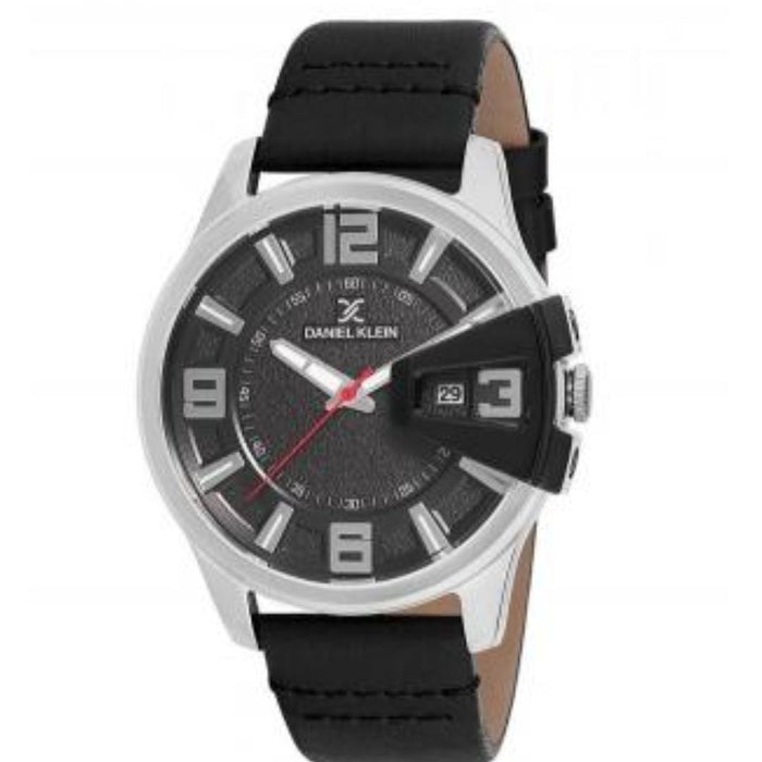 Daniel Klein Men Quartz Watch With Black Leather Strap DK.1.12275-3