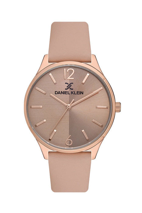Daniel Klein Women's Rose Gold Watch with Nude Strap
