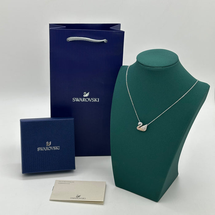 Swarovski Iconic Swan Pendant Necklace – White Crystals - 5215034