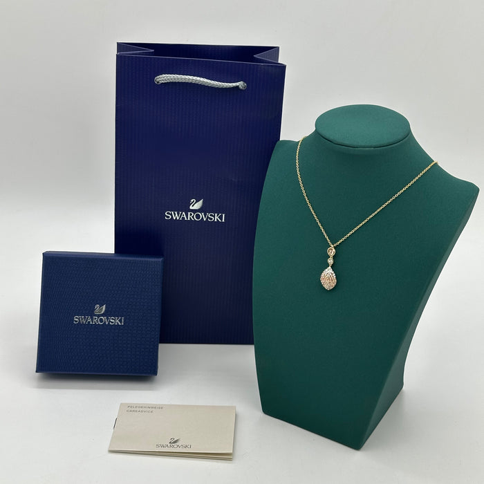 Swarovski Pear Drop Pendant Necklace – Rose Gold Elegance - 5524052
