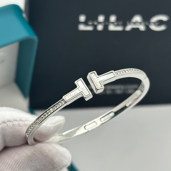 Silver T-Bar Minimalist Bangle - Inspired By Cartier