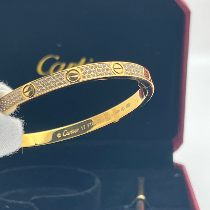 Name: LOVE Bracelet, Paved  
 Color: Silver/rose gold/gold