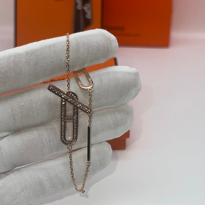 Hermès Farandole Bracelet/Farandole-style Pavé Bracelet)  
 Color: Rose Gold