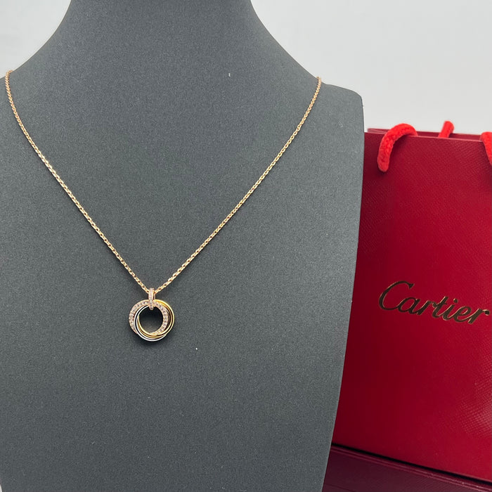 Trinity Necklace  
 Color: Gold / Multi-gold tones