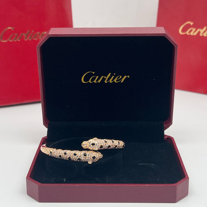 Panthère de Cartier Bangle  
 Color: roseGold / silver (Black / Clear)
