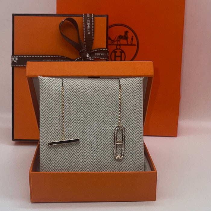 Hermès Farandole Bracelet/Farandole-style Pavé Bracelet)  
 Color: Rose Gold