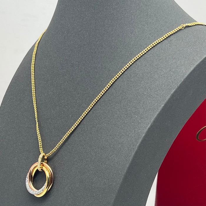 Trinity Necklace  
 Color: Gold / Multi-gold tones