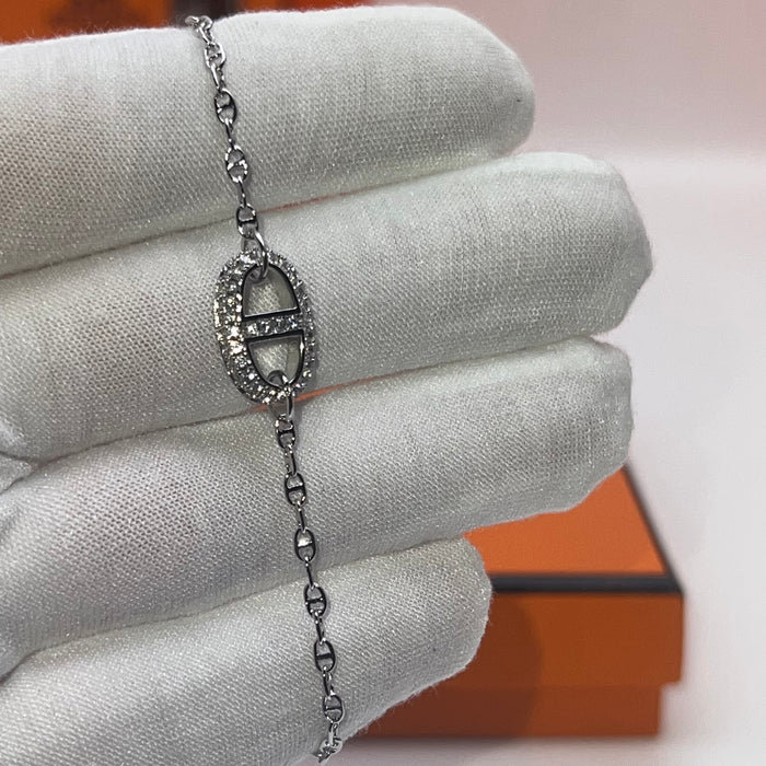 Hermès Chaine d'Ancre Enchaînée / Farandole Diamond Bracelet  
 Color: Rose Gold,Gold / Silver