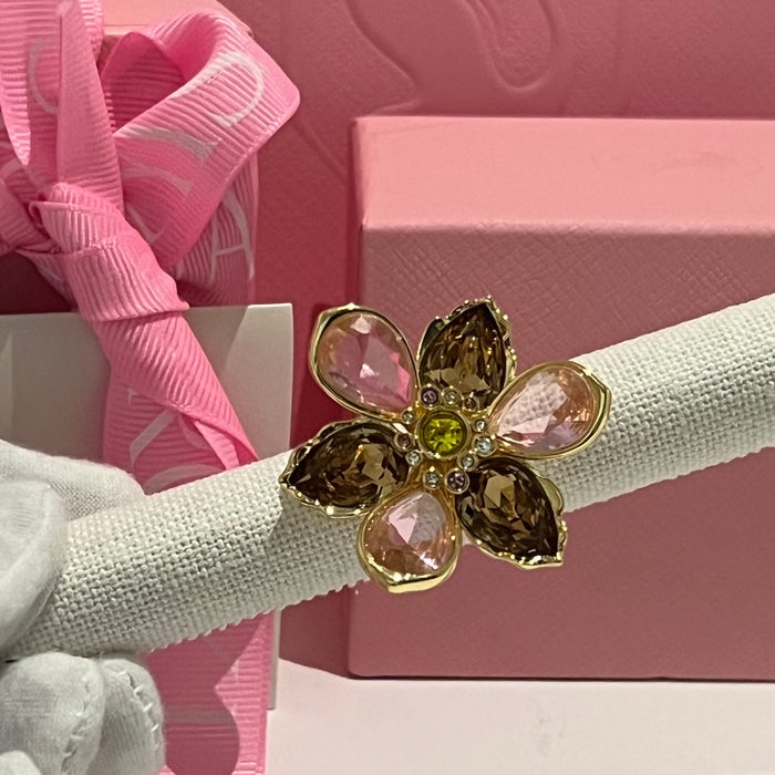 Swarovski Idyllia Flower Ring
 Color: Multicolored (featuring pink, brown, and yellow crystals)