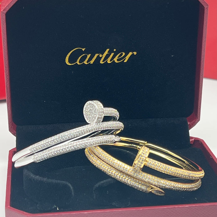 Juste un Clou Double-Tour Bangles  
 Color: Silver and Gold