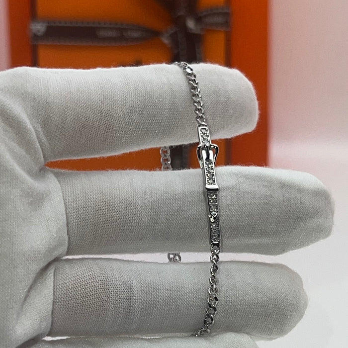 Hermès Kelly / Belt Motif Chain Bracelet Set  
 Color: Silver and Gold
