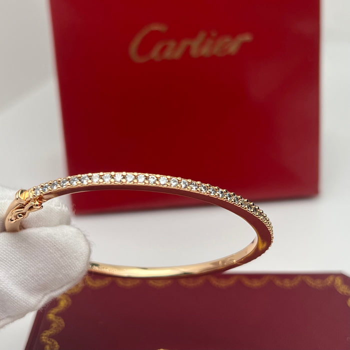 Pavé Diamond Bangle / Bracelet  
 Color: Silver, Rose Gold, and Gold