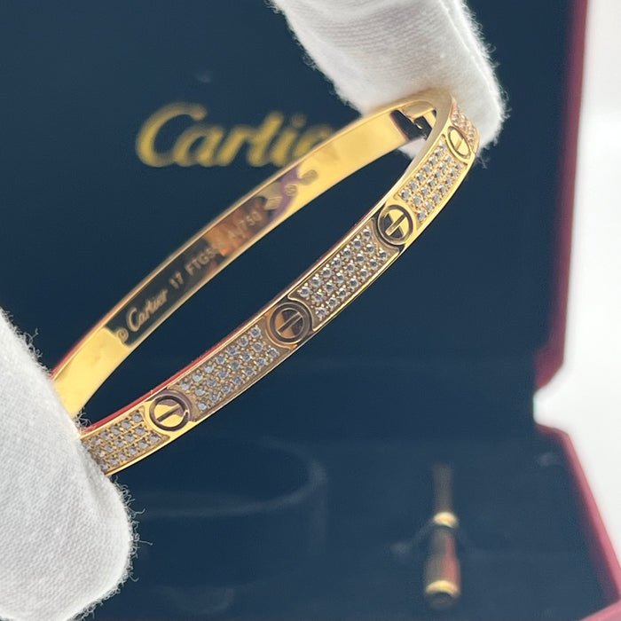 Name: LOVE Bracelet, Paved  
 Color: Silver/rose gold/gold