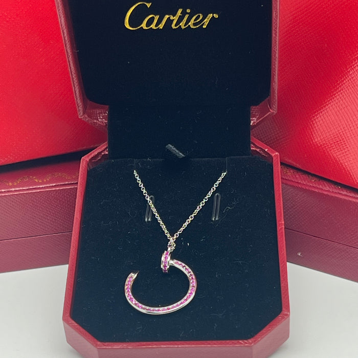 Juste un Clou Necklace  
 Color: Gold / /silver (Pink crystal)
