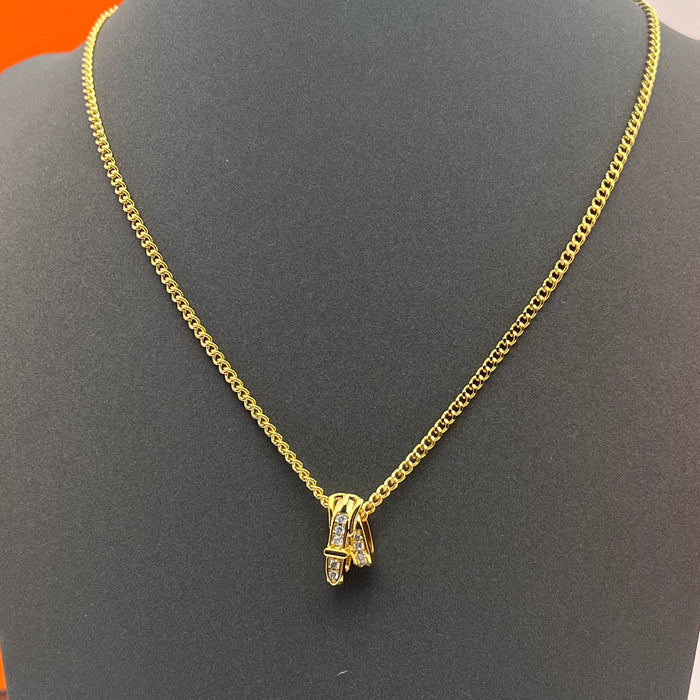 Hermès Kelly / Kelly Belt Motif Pendant Necklace  
 Color: Gold / rose Gold/silver
