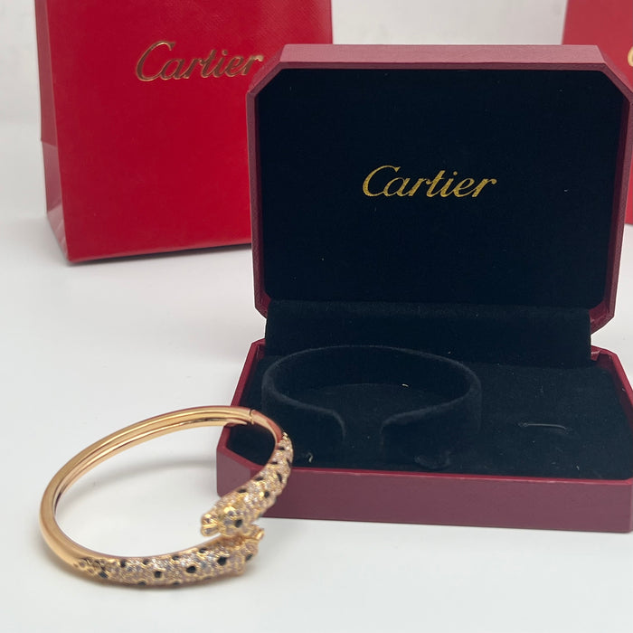 Panthère de Cartier Bangle  
 Color: roseGold / silver (Black / Clear)
