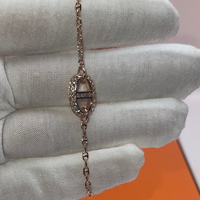 Hermès Chaine d'Ancre Enchaînée / Farandole Diamond Bracelet  
 Color: Rose Gold,Gold / Silver