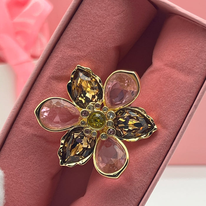 Swarovski Idyllia Flower Ring
 Color: Multicolored (featuring pink, brown, and yellow crystals)