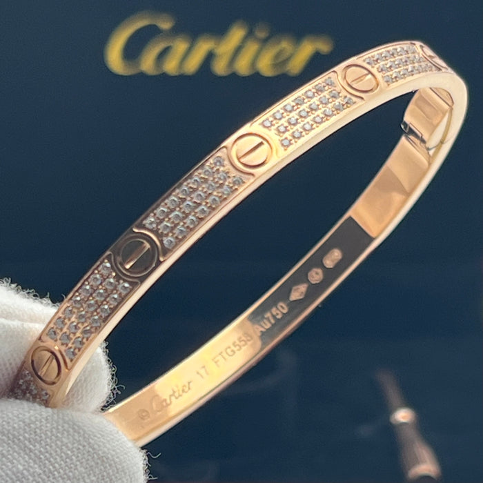 Name: LOVE Bracelet, Paved  
 Color: Silver/rose gold/gold