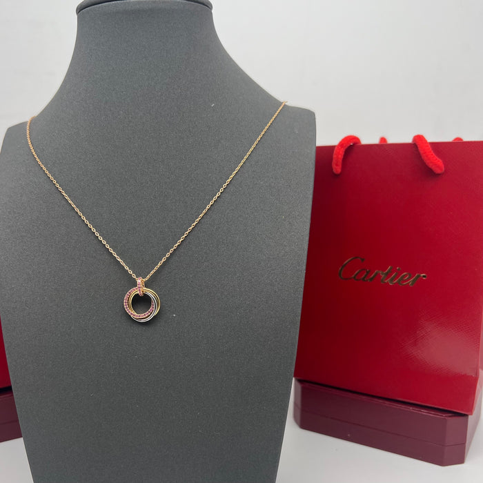 Trinity  Necklace  
 Color: Gold / Multi-gold tones