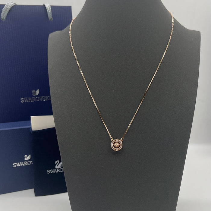 Swarovski Sparkling Dance Round Pendant  
 Color: Rose Gold and Clear