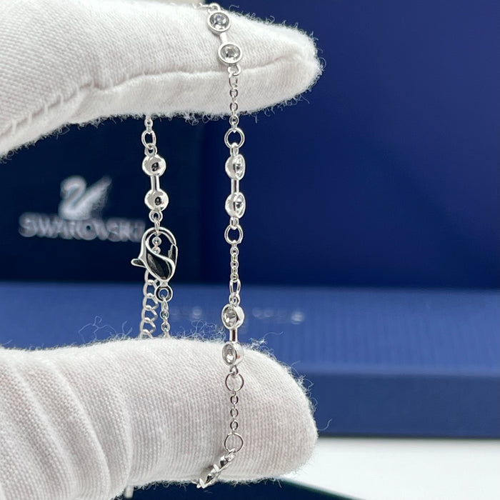 Swarovski Stranded Station Bracelet
 Color: Silver-tone and Rose Gold-tone with bezel-set clear crystals